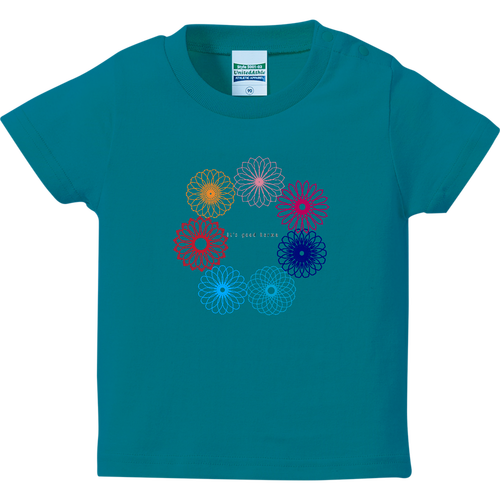 グッドカルマサークルフラワー ハイクオリティーベビーTシャツ
