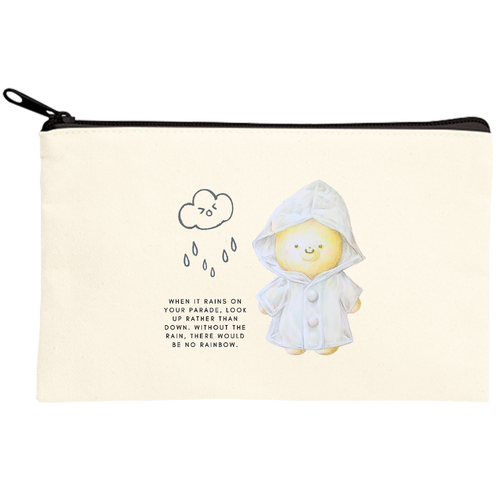雨にも負けず カッパを着たクマ ポーチ｜marika - オリラボマーケット
