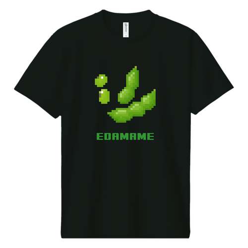 枝豆ピクセルアート ドライＴシャツ
