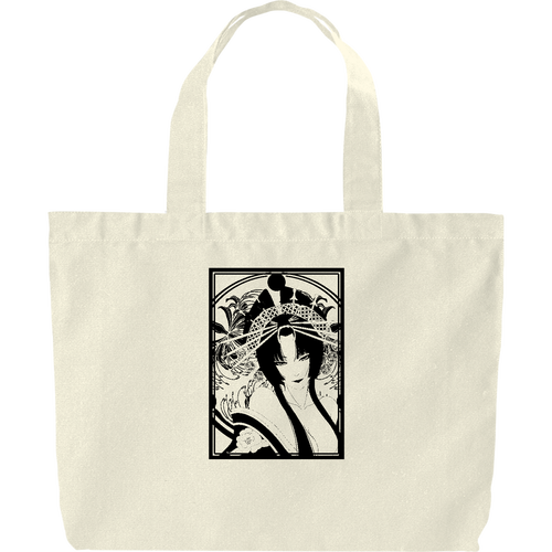 花魁 線画 ヘヴィーキャンバス トートバッグ（大） ヘヴィーキャンバス トートバッグ（大）