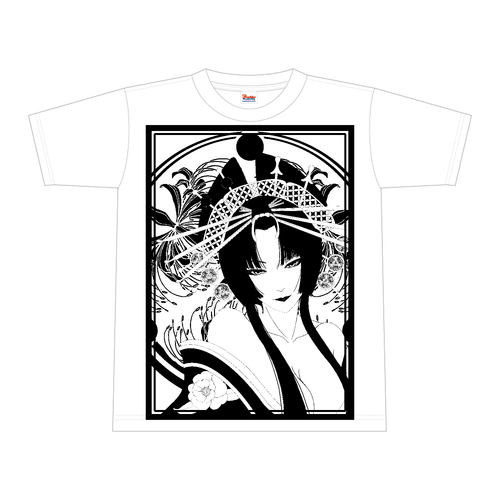 花魁 線画 全面インクジェットTシャツ(L) 全面インクジェットTシャツ(L)