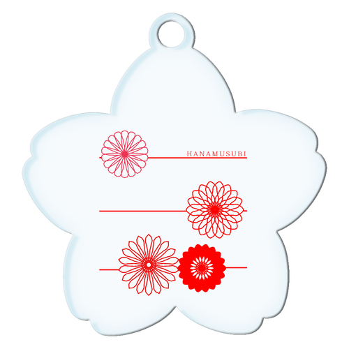花結び アクリルキーホルダー桜形 (6cm)