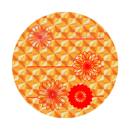 花結び ホログラムオリジナル缶バッジ(Φ75㎜)