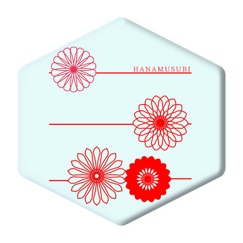 花結び アクリルコースター 六角形