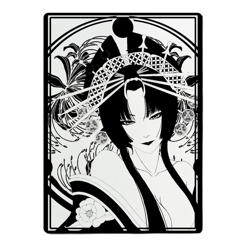 花魁 線画 下敷きB5 (透明) 下敷きB5 (透明)