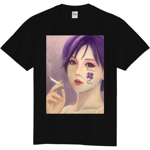 Doclover タバコを吸う女　 定番Ｔシャツ