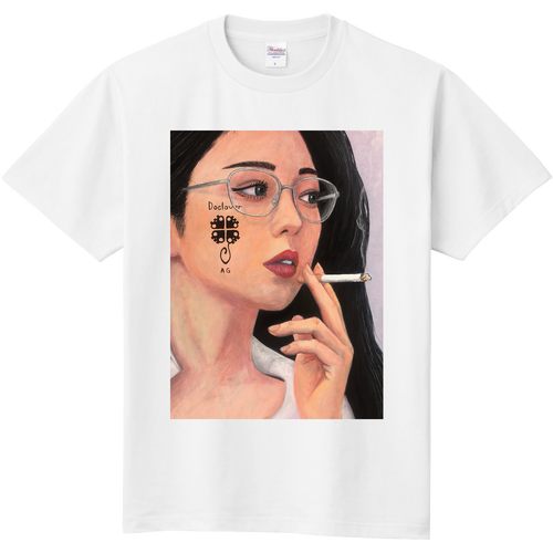Doclover タバコを吸う女　 定番Ｔシャツ