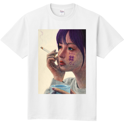Doclover タバコを吸う女　 定番Ｔシャツ