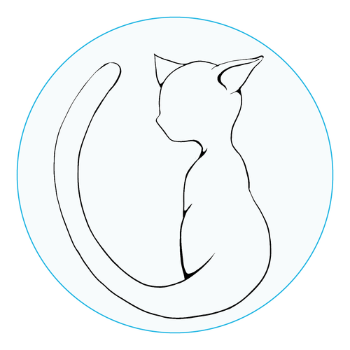猫シルエット アクリルコースター（丸） アクリルコースター（丸）