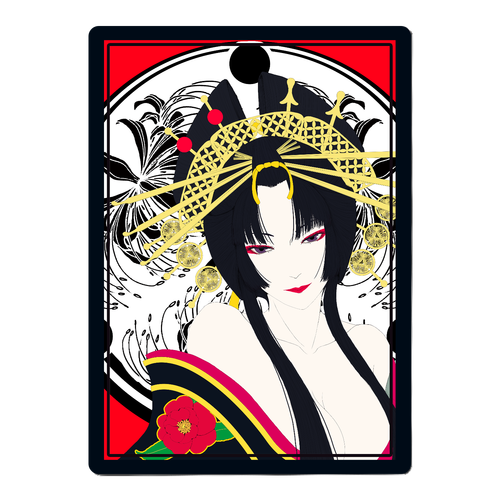 花魁  赤 下敷きB5 (透明) 下敷きB5 (透明)