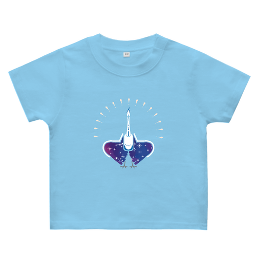 アオサギの羽の中には宇宙が広がっている ヘビーウェイトベビーＴシャツ