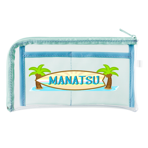 MANATSU(真夏)のサーフボード メッシュポケットクリアロングポーチ