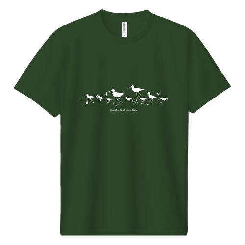 田んぼのシギ・チドリ類　Shorebirds of Rice Field ドライＴシャツ