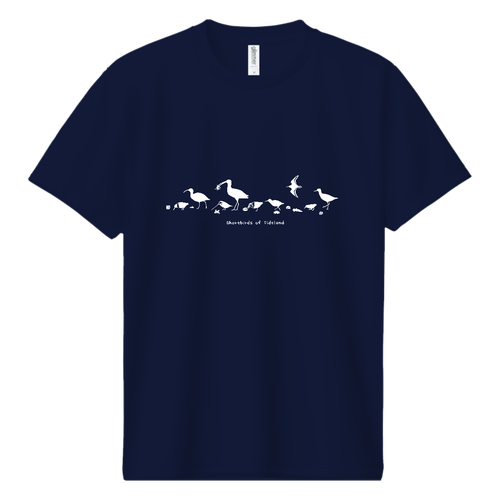 干潟のシギ・チドリ類 Shorebirds of Tideland ドライＴシャツ