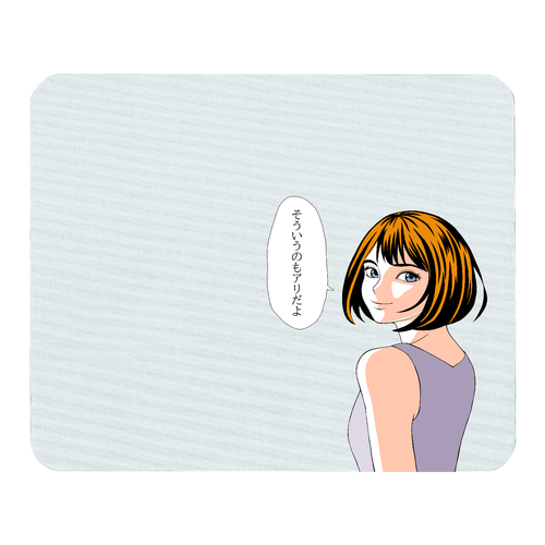 ひとこと言ってみることにした カラーversion ソフトマウスパッド スクエア ラージ