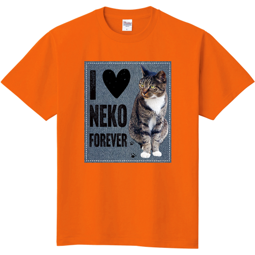 I♥NEKO（デニム柄） 定番Ｔシャツ