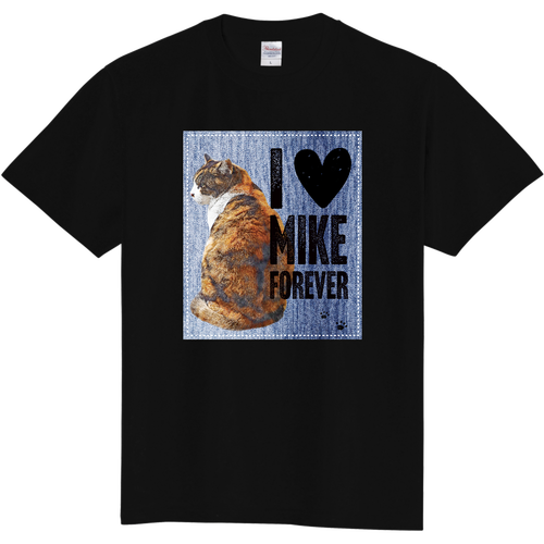 I♥ミケ猫さん（デニム柄） 定番Ｔシャツ