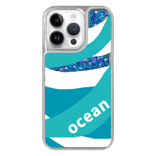 オーシャン iPhone15 Pro グリッターケース