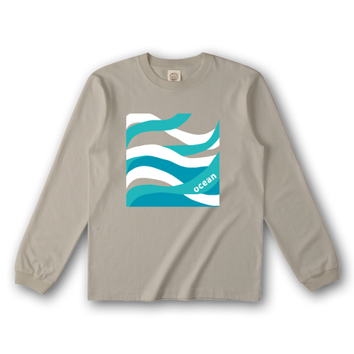 オーシャン オーガニックコットンロングスリーブTシャツ（リブ有り）