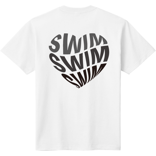 SWIM♥（黒）背面プリント 定番Ｔシャツ