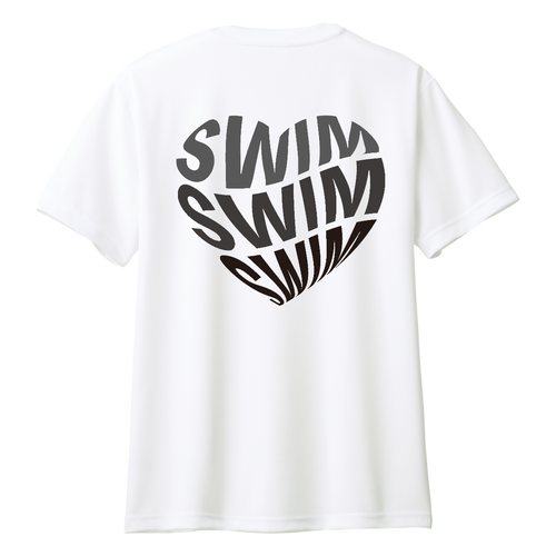 SWIM♥（黒）背面プリント ドライＴシャツ