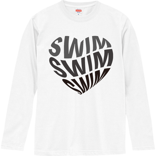 SWIM♥（黒） ロングスリーブTシャツ