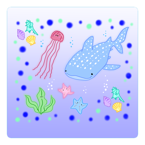 海 アクリルコースター（四角）