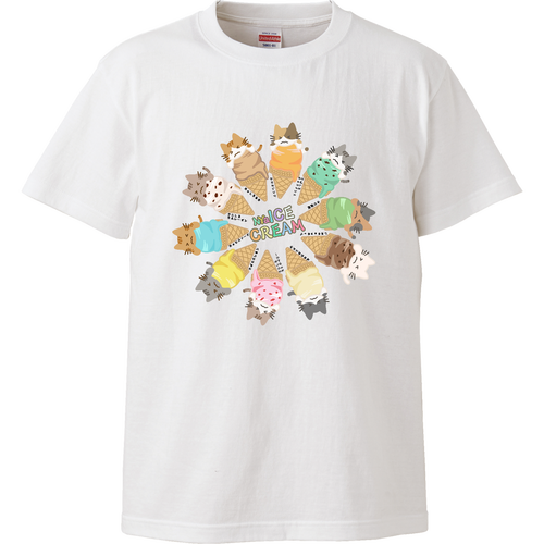 NYaICE CREAM Tシャツ｜楽猫楽描しげ屋 - オリラボマーケット