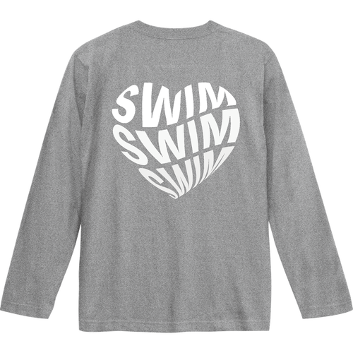 SWIM♥（白）背面プリント ロングスリーブTシャツ