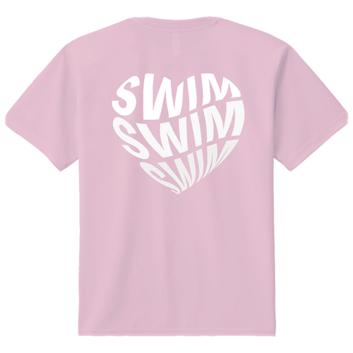 SWIM♥（白）背面プリント ドライＴシャツ