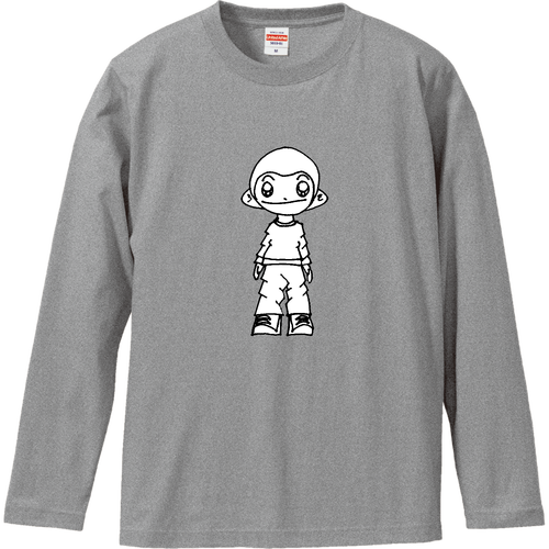 坊主のダン君のロンT ロングスリーブTシャツ