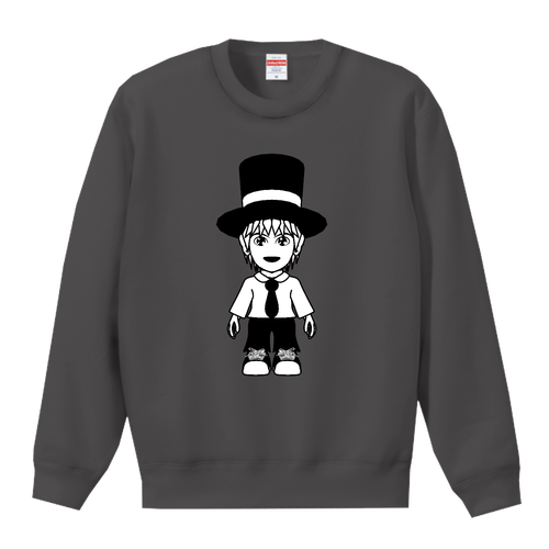 シルクハットのシルク君 T／Cクルーネックスウェット