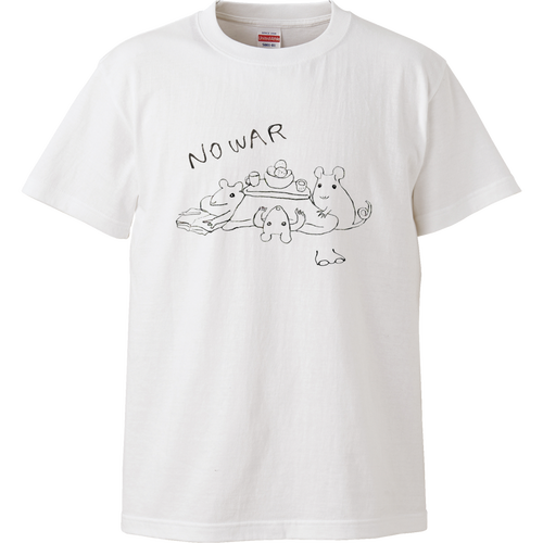 NOWARねずみ　だんらん図 ハイクオリティーTシャツ