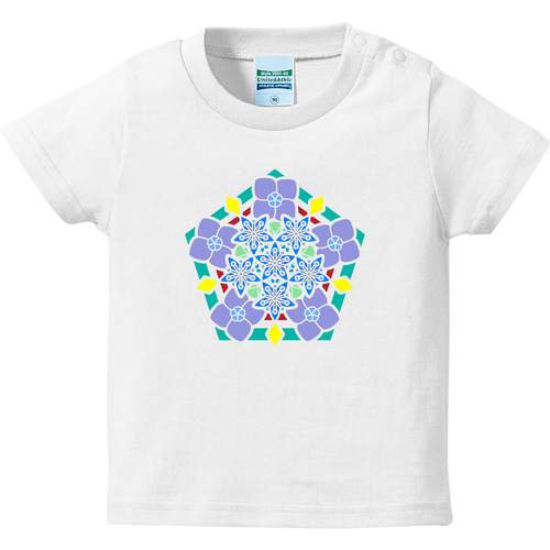 藍姫の家紋 透 ハイクオリティーベビーTシャツ
