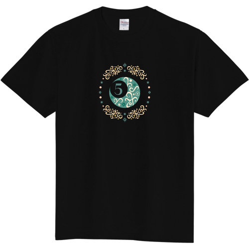 ことばもん／スウジノツキ／誕生月色・５月／Tシャツ 定番Ｔシャツ