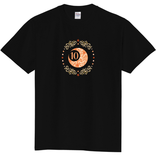 ことばもん／スウジノツキ／誕生月色・10月／スクエア水筒 定番Ｔシャツ