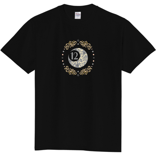 ことばもん／スウジノツキ／誕生月色・12月／Tシャツ 定番Ｔシャツ
