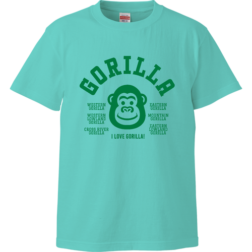 GORILLA ゴリラ大好き 3 ハイクオリティーTシャツ
