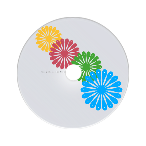 四原色花火 ミニCDケースキーホルダー