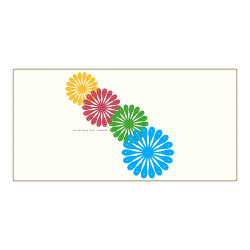 四原色花火 全面バスタオル