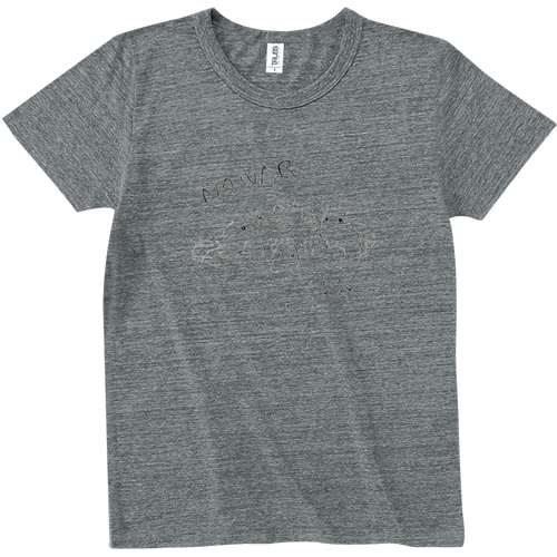 NOWARねずみ　だんらん図　前面プリント トライブレンドTシャツ