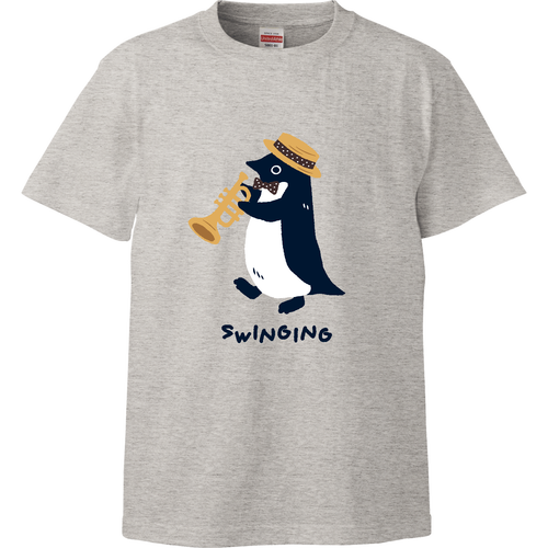 アデリーペンギンくん トランペット NV ハイクオリティーTシャツ