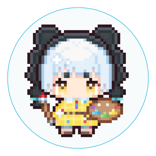 熊猫はづき　ドット絵　アクリルコースター アクリルコースター（丸）