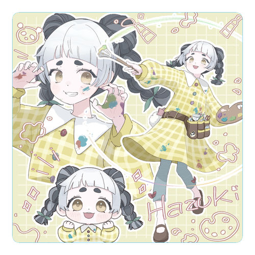 熊猫 はづき　詰め込みイラスト　アクリルコースター アクリルコースター（四角）