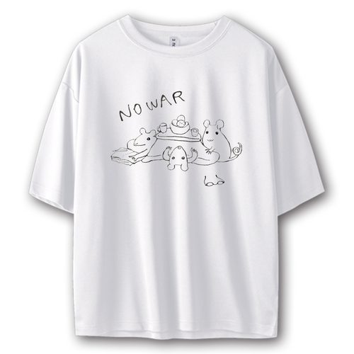 NOWARねずみ　うらぽっぽ ストリートＴシャツ