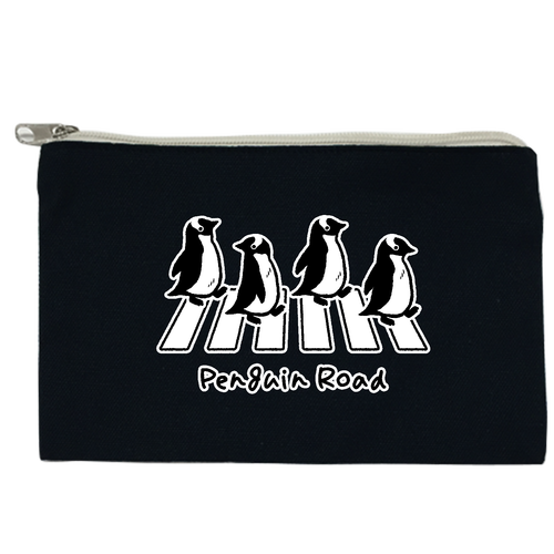Penguin Road ペンギンロード ジェンツーペンギン キャンバスポーチ(S)【白プリント有】