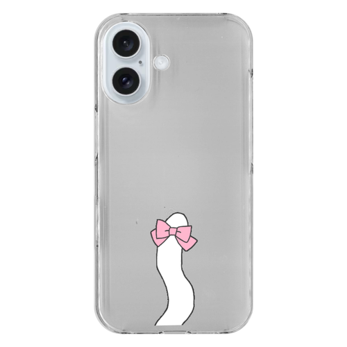 ねこのしっぽ iPhone16 (透明)(ハードケース)