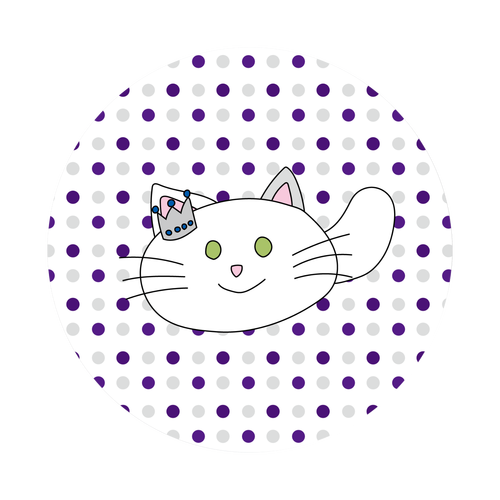 しろねこもち王子 オリジナル缶バッジ(56mm)