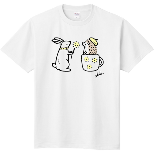 ハリネズミくん ウサギくん チルタイム 定番Ｔシャツ