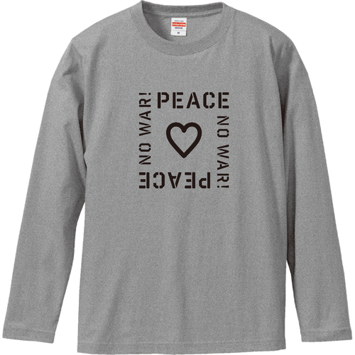 PEACE・NO WAR! 1 長袖Tシャツ｜piriri pop - オリラボマーケット
